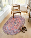 Heritage Elegance Collection Area Rug -  Alhambra Oval Red  lifestyle 65