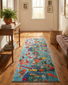 Colorburst Oasis Collection Area Rug -  Fresco Runner Aqua  lifestyle 39