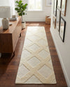 Trellis Wool Collection Area Rug - Vineyard Runner Ivory  lifestyle 23
