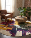 Marrakesh Elegance Collection Area Rug -  Riad Round Beige  lifestyle 64