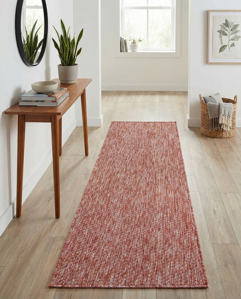 Seaside Serenity Collection Area Rug - Veranda (Rust Red) Runner Rust Red  lifestyle 44