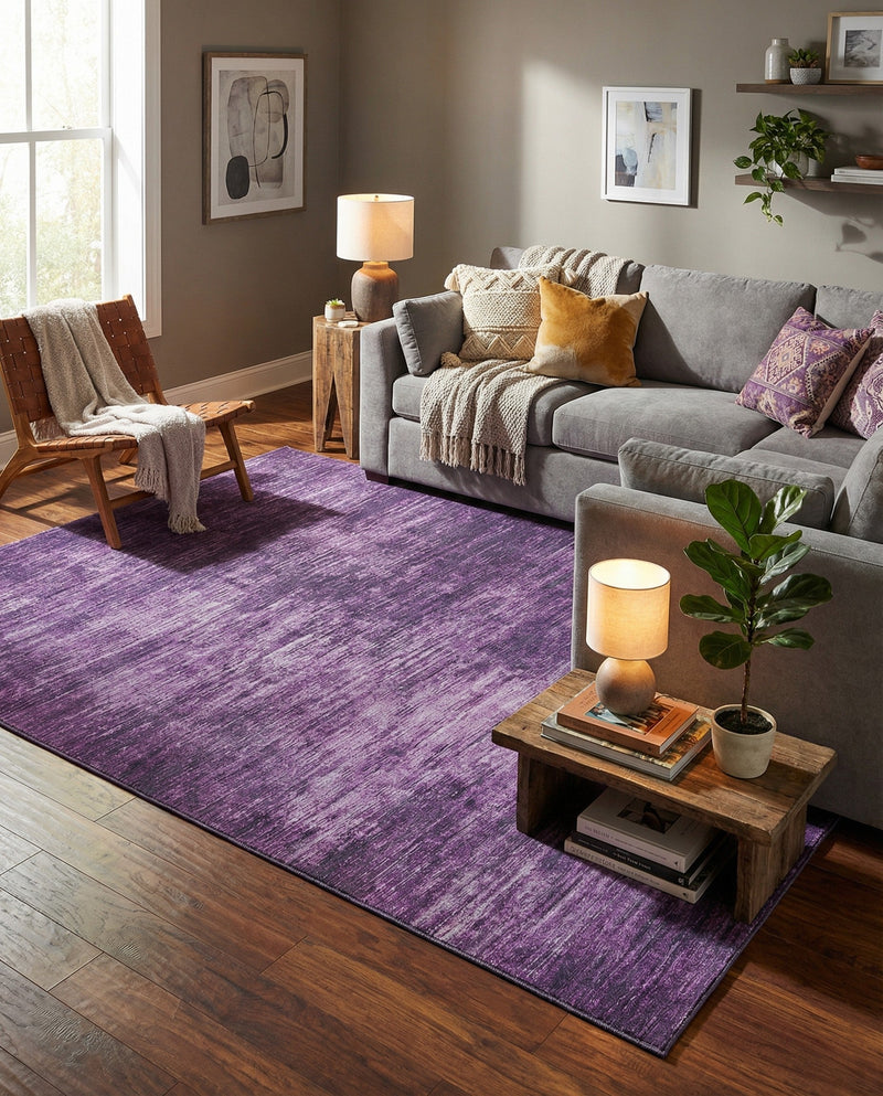 Sahara Essence Collection Area Rug - Oasis (Purple) Rectangle Purple  lifestyle 22