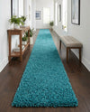 Plush Oasis Collection Area Rug - Serenity (Deep Aqua Blue) Runner Deep Aqua Blue  lifestyle 69