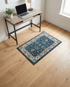 Casablanca Tapestry Collection Area Rug -  Marrakech (Egyptian Blue) Rectangle Egyptian Blue  lifestyle 10
