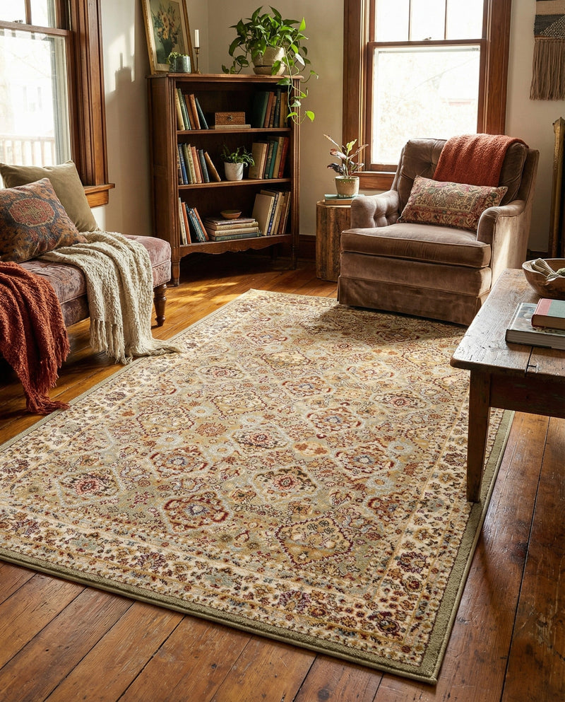 Jaipur Elegance Collection Area Rug -  Sawai Rectangle Light Green  lifestyle 9
