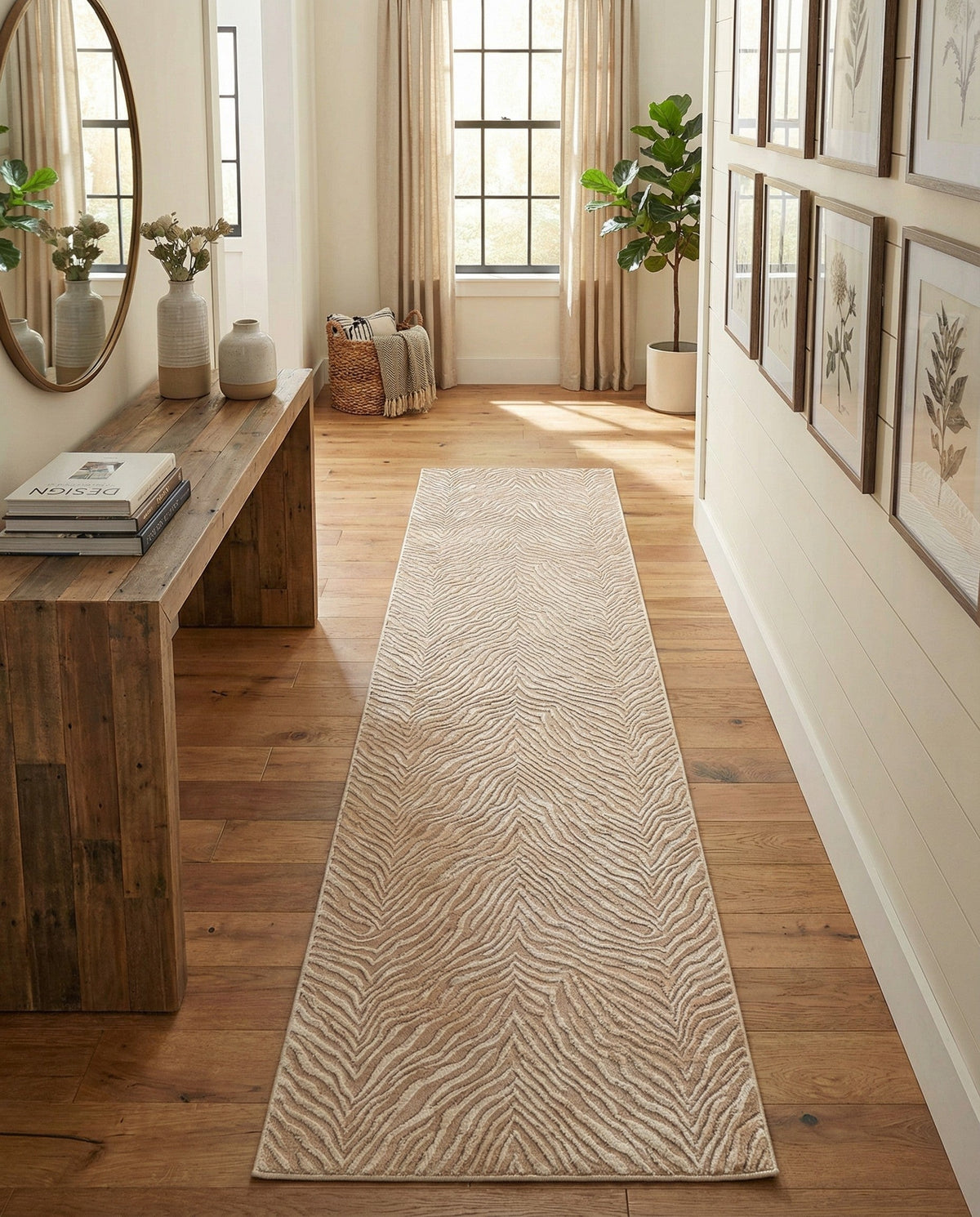 Bloomsbury Elegance Collection Area Rug -  Chelsea Runner Ivory Beige  lifestyle 164