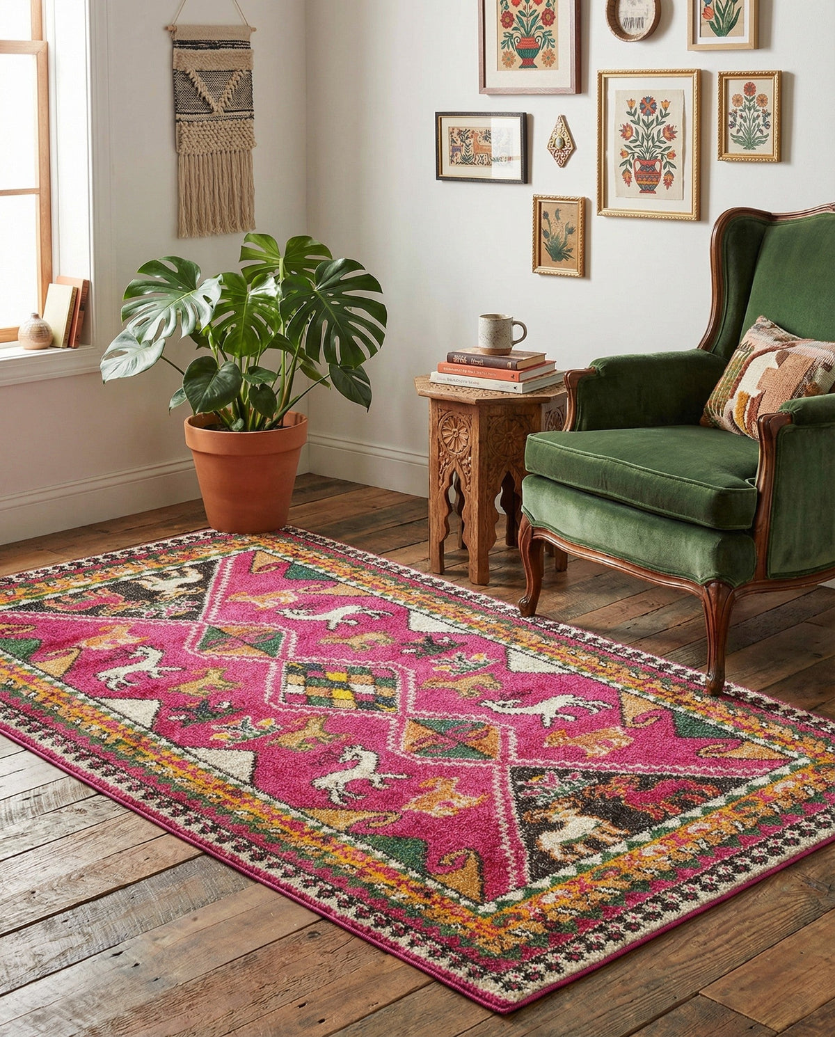 Sedona Vista Collection Area Rug -  Nolina Rectangle Pink  lifestyle 21