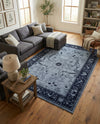 Horizon Collection Area Rug -  Apex (Blue) Rectangle Blue  lifestyle 23
