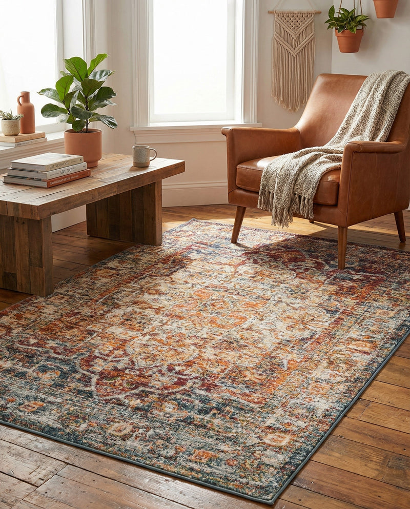 Savannah Soiree Collection Area Rug -  Everglade (Multi) Rectangle Multi  lifestyle 19