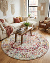 Georgetown Rugs Collection Area Rug - Dupont (Light Multi) Round Light Multi  lifestyle 61