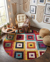 Marrakesh Elegance Collection Area Rug -  Ourika Round Multi  lifestyle 61
