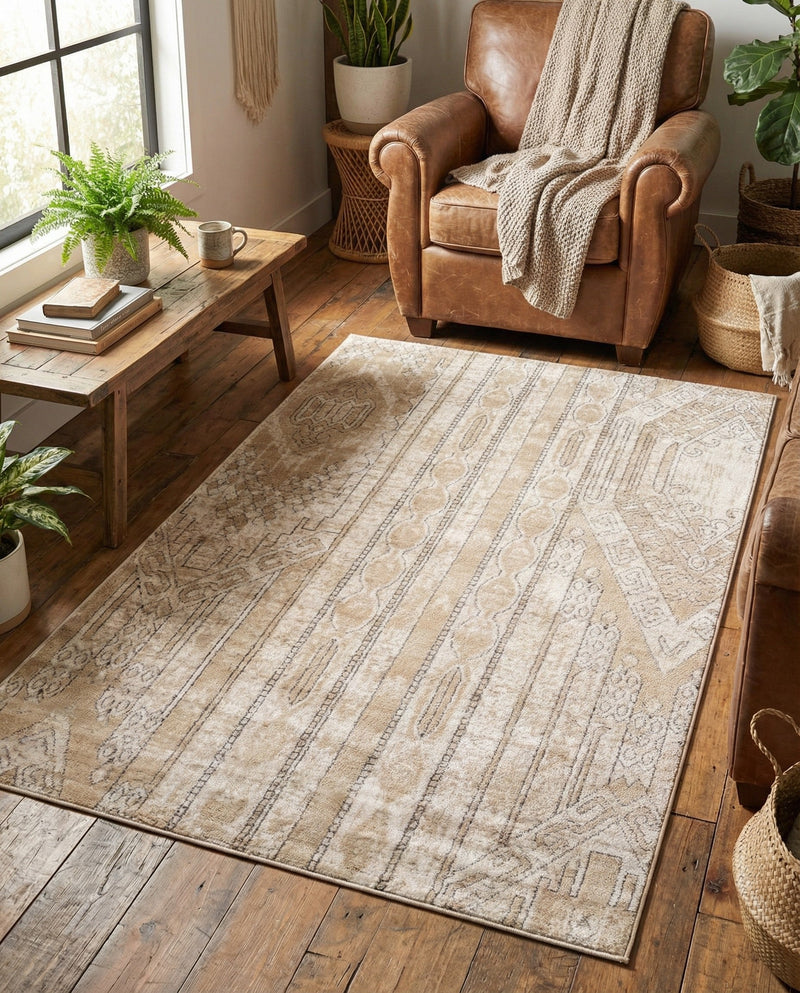 Cascade Range Collection Area Rug - Hood (Ivory) Rectangle Ivory  lifestyle 29