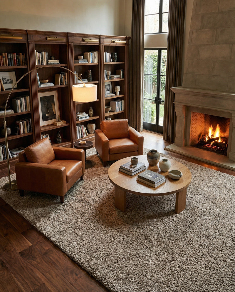 Wellington Luxe Shag Collection Area Rug - Kapiti Rectangle Taupe  lifestyle 38