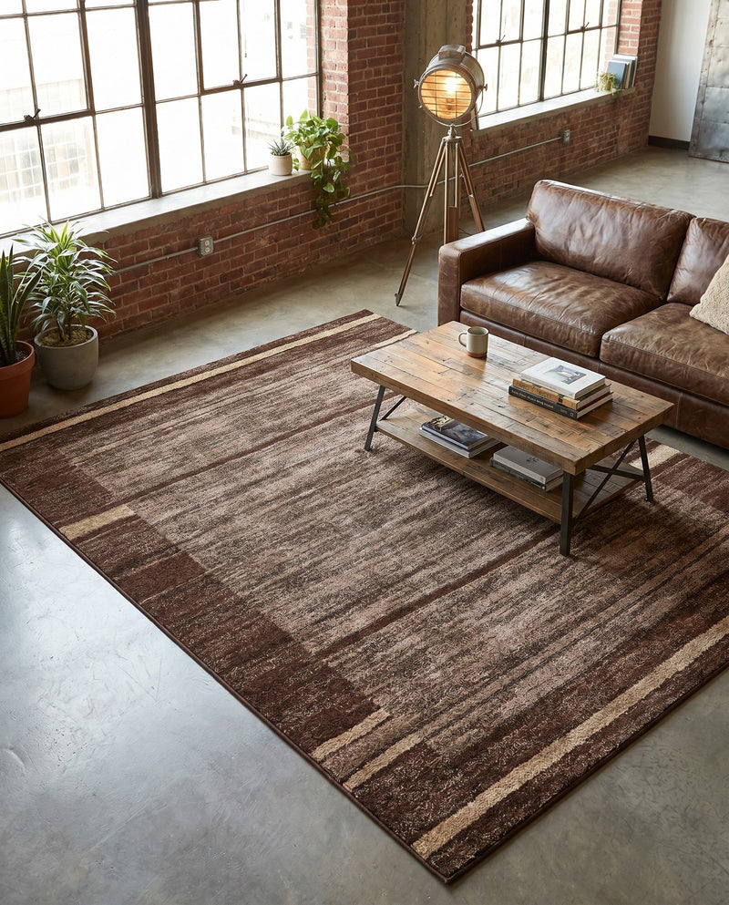 Autumn Meadow Collection Area Rug -  Nutmegwood Rectangle Brown  lifestyle 29
