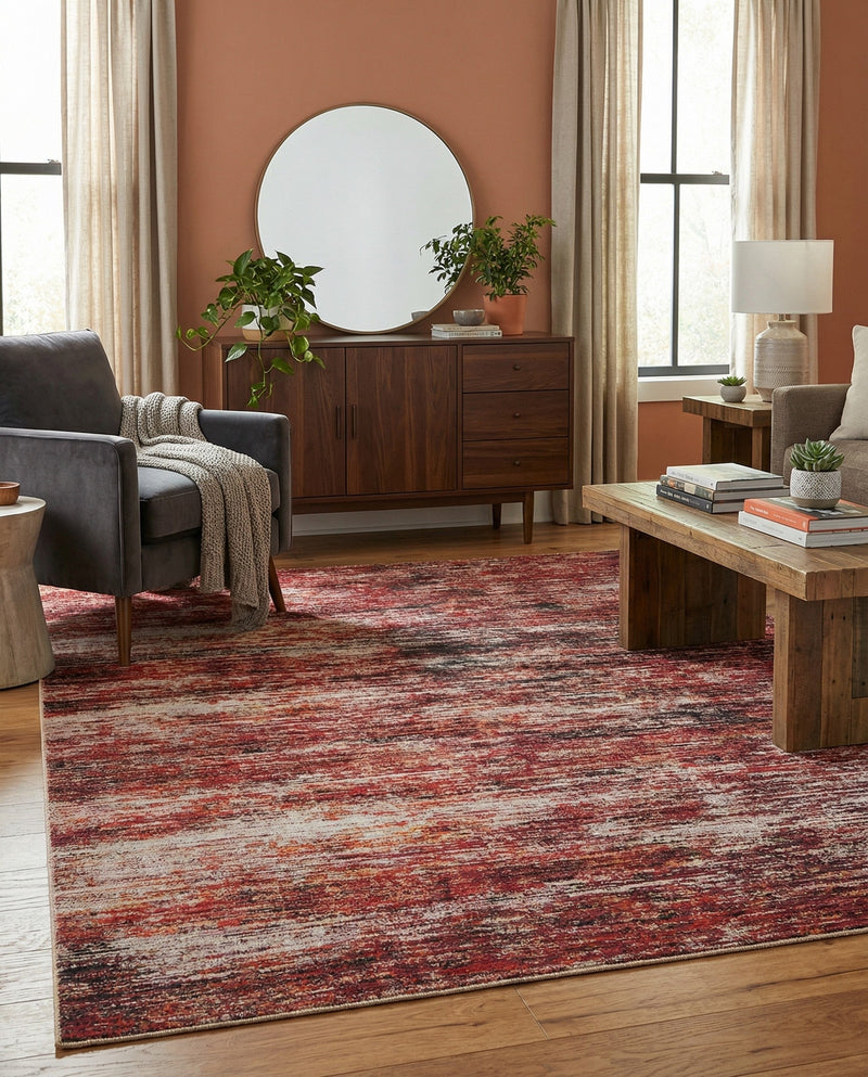 Sahara Essence Collection Area Rug - Oasis (Rust Red) Rectangle Rust Red  lifestyle 18