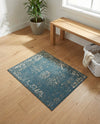 Riviera Elegance Collection Area Rug - Antibes (Blue) Rectangle Blue  lifestyle 28
