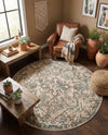 Gobi Sands Collection Area Rug -  Turpan Round Multi  lifestyle 76