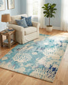 Sorrento Shores Collection Area Rug -  Vico Rectangle Light Blue  lifestyle 19