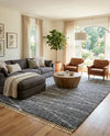 Tranquil Tides Shag Collection Area Rug -  Frost Rectangle Gray  lifestyle 30