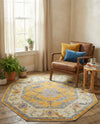 Arcadia Rugs Collection Area Rug - Eden (Yellow) Octagon Yellow  lifestyle 70