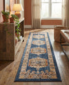 Eden Oasis Collection Area Rug -  Refuge (Blue) Runner Blue  lifestyle 78