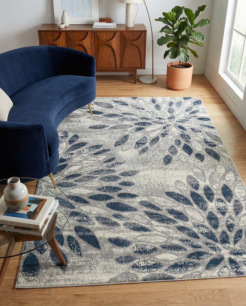 Savannah Elegance Collection Area Rug -  Riverfront Rectangle Gray  lifestyle 36