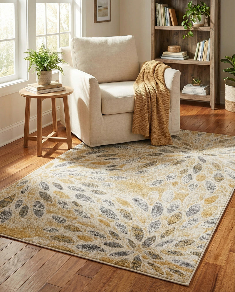Savannah Elegance Collection Area Rug -  Riverfront Rectangle Yellow  lifestyle 45