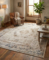 Coastal Manor Collection Area Rug -  Pierpoint Rectangle Blue Cream  lifestyle 18