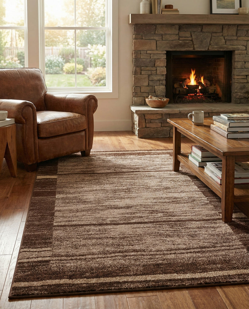 Autumn Meadow Collection Area Rug -  Nutmegwood Rectangle Brown  lifestyle 31