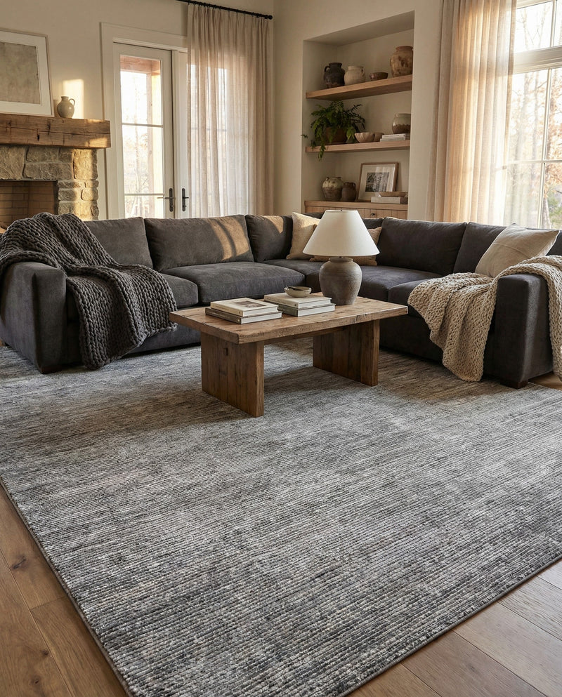 Bloomsbury Elegance Collection Area Rug -  Kensington (Gray) Rectangle Gray  lifestyle 26