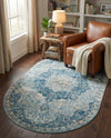 Coastal Haven Collection Area Rug - Seabreeze (Navy Blue) Oval Navy Blue  lifestyle 33
