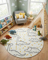 Wonder Tykes Collection Area Rug -  Jamboree Round Ivory  lifestyle 45