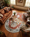 Parisian Elegance Collection Area Rug - Versailles (Rust Red) Oval Rust Red  lifestyle 75