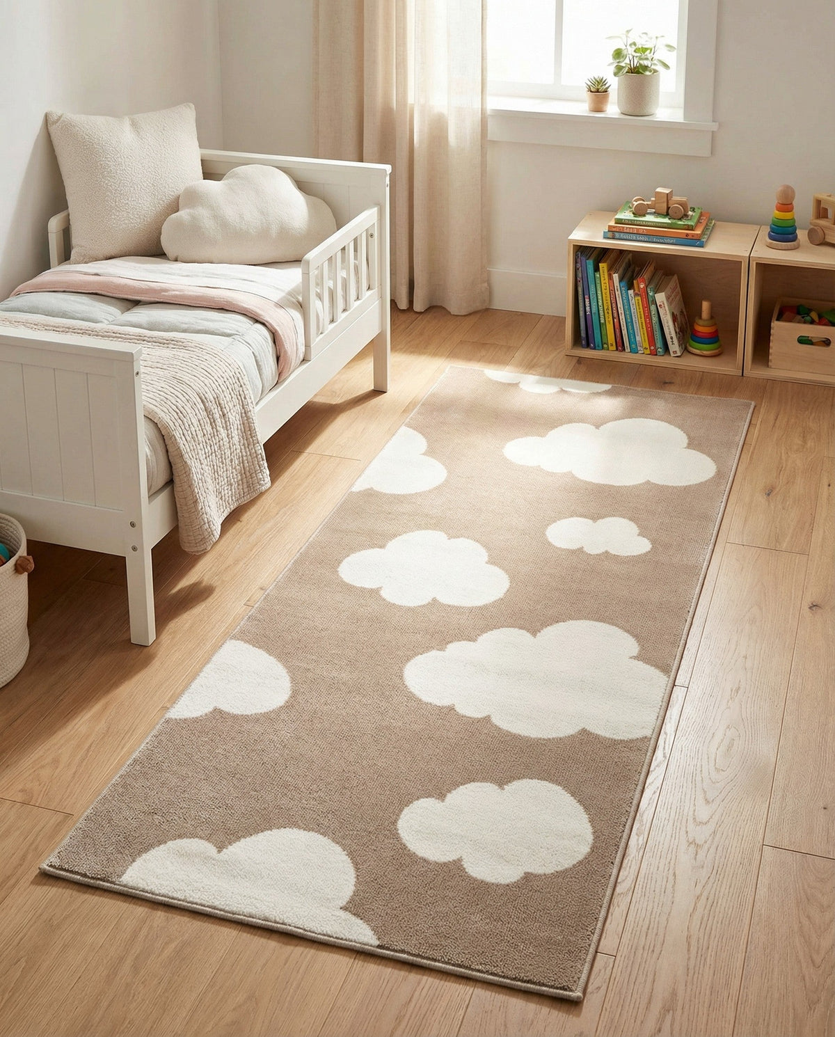 Wonder Tykes Collection Area Rug -  Dreamview Runner Hazelnut Beige  lifestyle 90