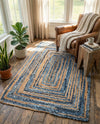 Woven Udaipur Collection Area Rug - Sahara Rectangle Blue and Natural  lifestyle 23