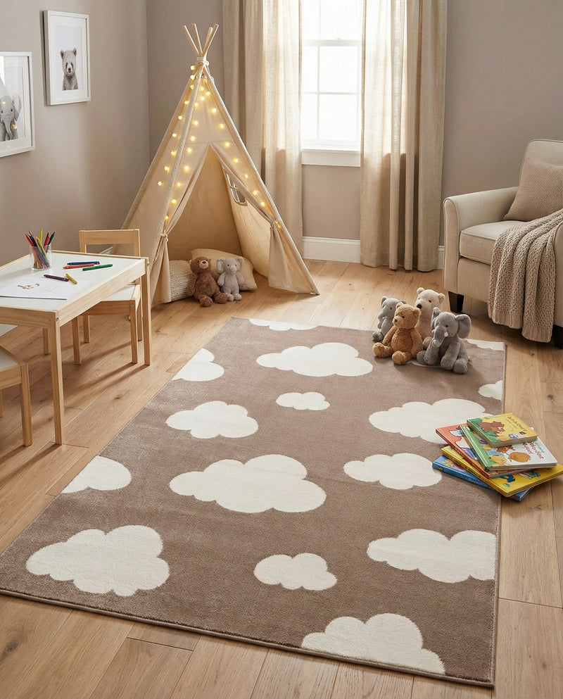 Wonder Tykes Collection Area Rug -  Dreamview Rectangle Hazelnut Beige  lifestyle 7