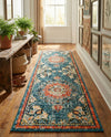 Brighton Terrace Collection Area Rug - Hove (Blue) Runner Blue  lifestyle 44