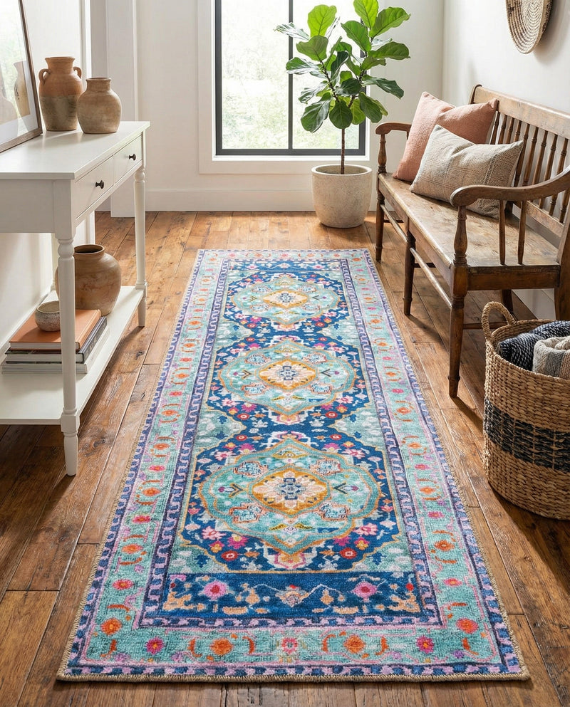 Heritage Elegance Collection Area Rug -  Taj Runner Blue  lifestyle 31