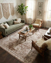 Coastal Manor Collection Area Rug -  Pelican Rectangle Khaki  lifestyle 48
