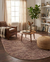 Sahara Essence Collection Area Rug - Oasis (Brown) Oval Brown  lifestyle 28