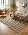 Sahara Sands Collection Area Rug -  Akhetaten Rectangle Natural and Brown  lifestyle 15