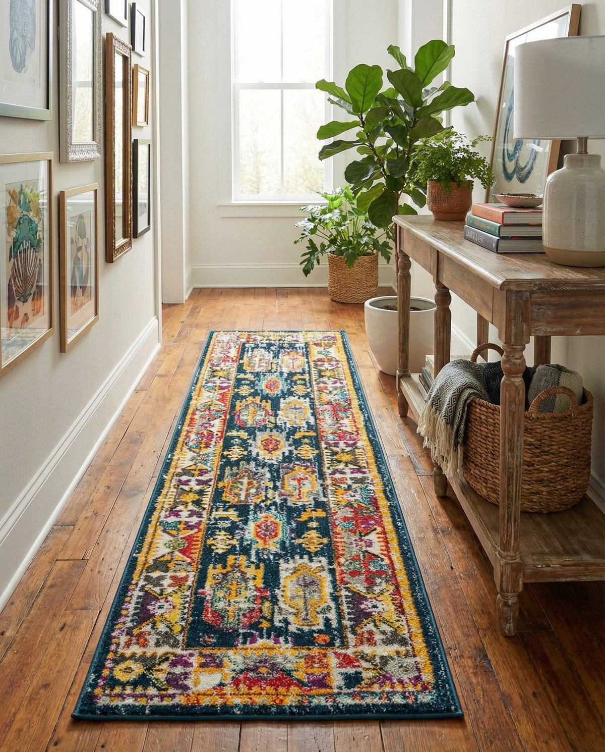 Brighton Terrace Collection Area Rug -  Portslade Runner Navy Blue  lifestyle 97