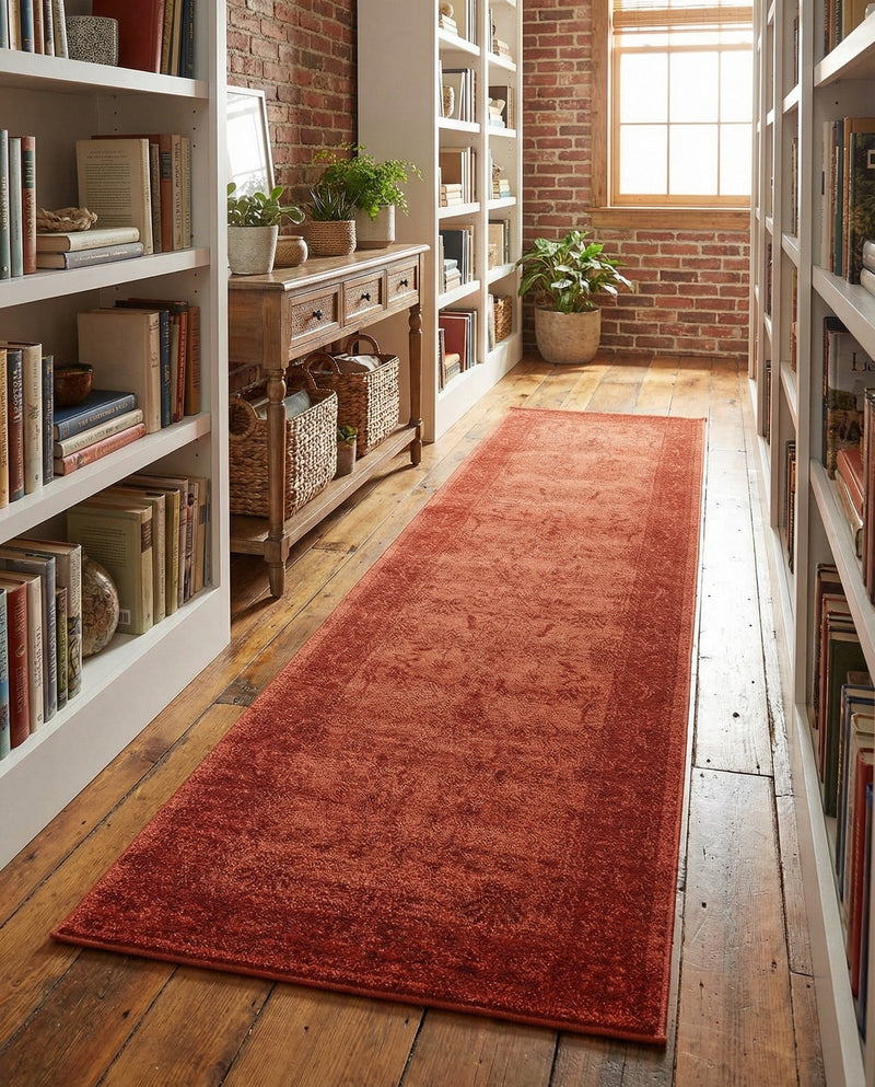 Horizon Collection Area Rug -  Apex (Rust Red) Runner Rust Red  lifestyle 43