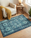 Chateau Elegance Collection Area Rug -  Louvre Rectangle Blue  lifestyle 33
