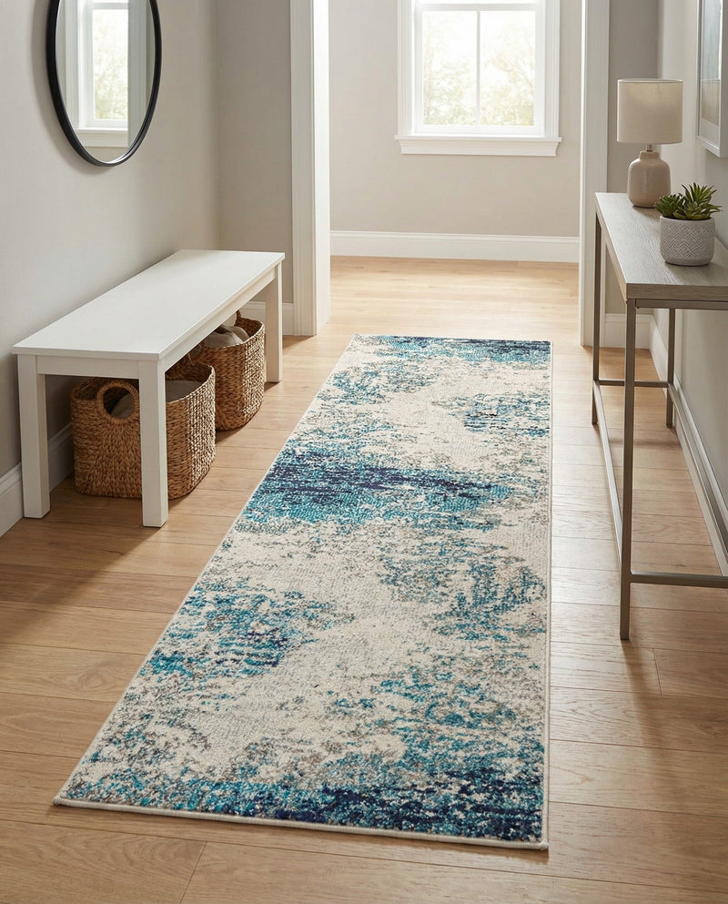 Colorburst Oasis Collection Area Rug -  Tropic Runner Blue  lifestyle 68