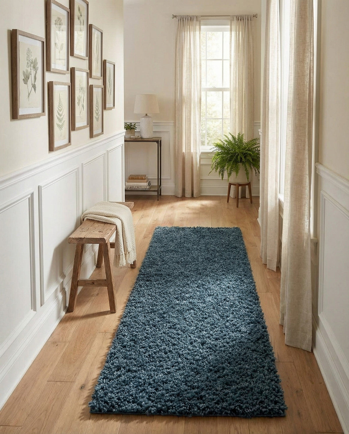 Alpine Plush Collection Area Rug -  Cortina (Marine Blue) Runner Marine Blue  lifestyle 83