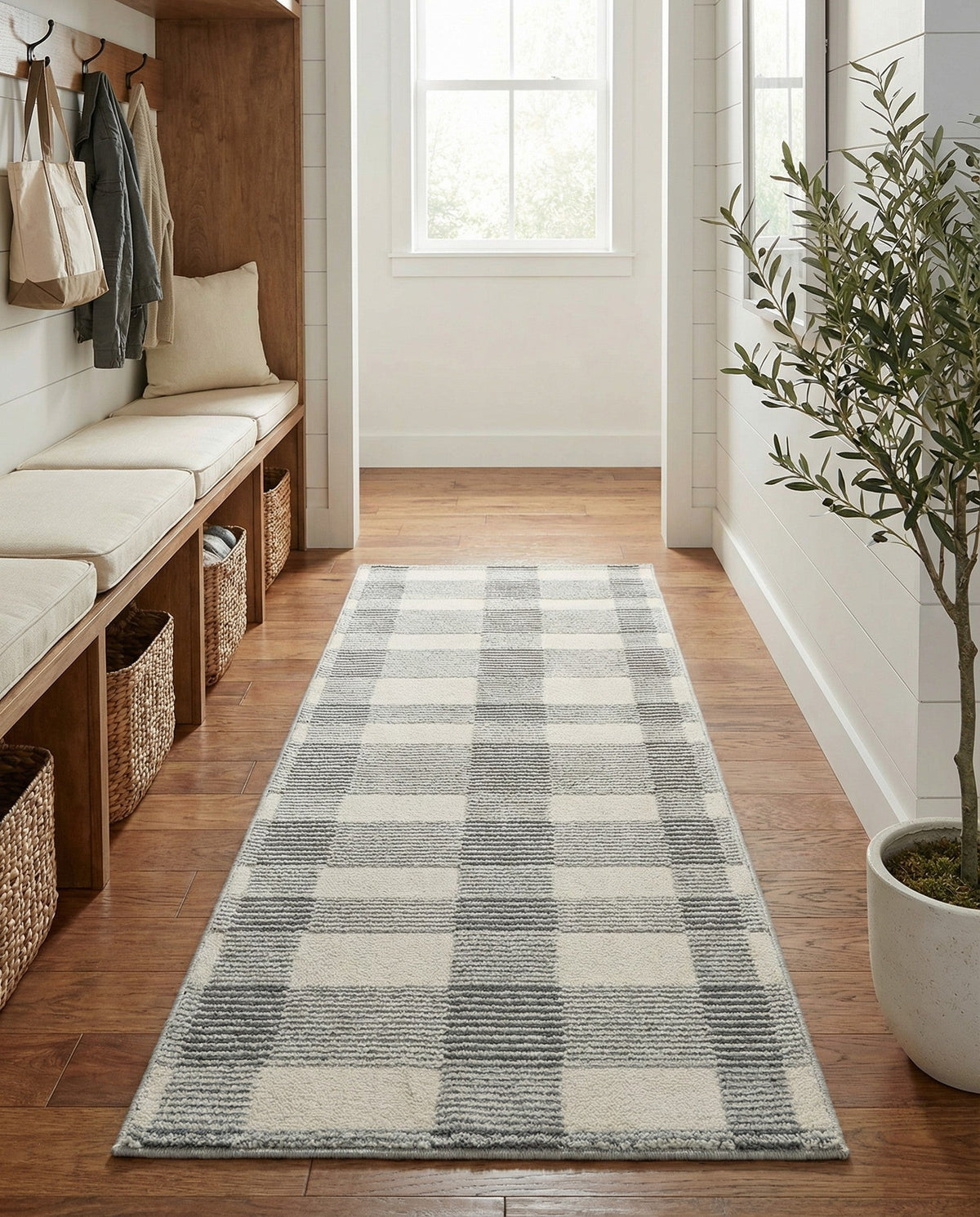 Haven Tapestry Collection Area Rug -  SereneCove Runner Slate Gray  lifestyle 50