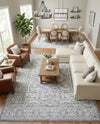 Charleston Elegance Collection Area Rug - Harborview Rectangle Gray  lifestyle 9