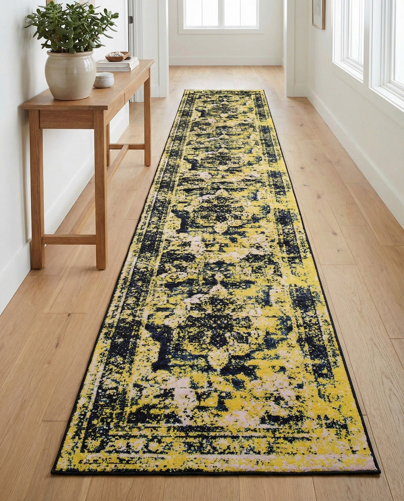 Riviera Elegance Collection Area Rug -  Menton (Navy Blue) Runner Navy Blue  lifestyle 52