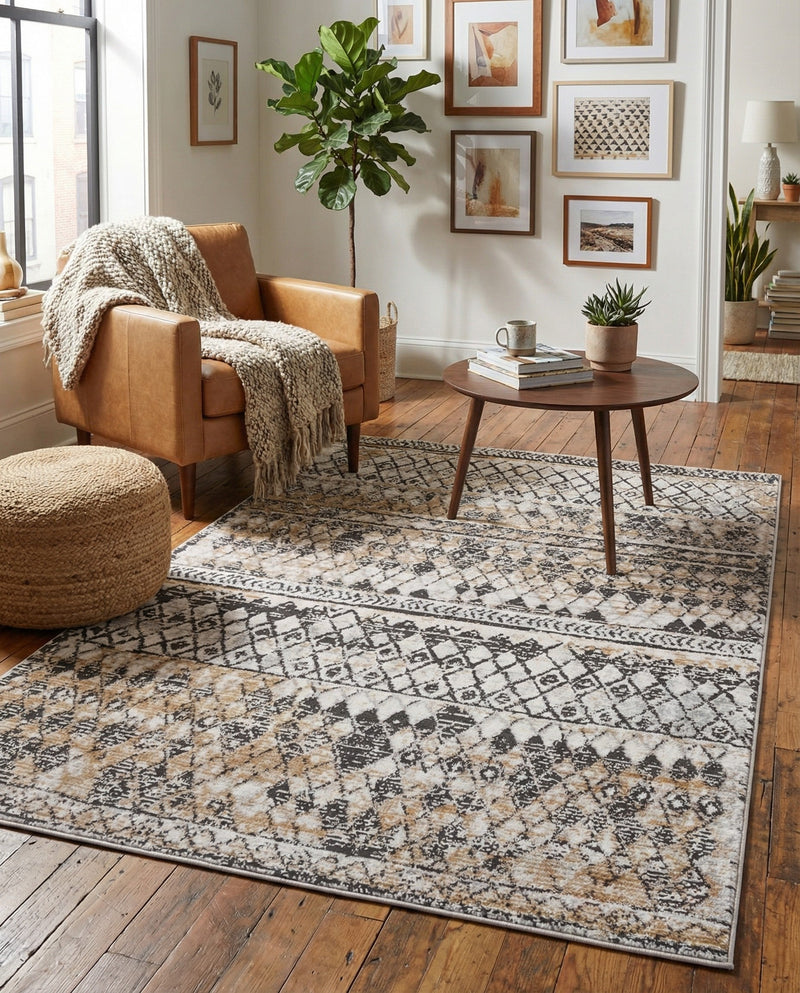 Dresden Elegance Collection Area Rug -  Zittau Rectangle Beige  lifestyle 56